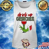 Merry christmas grinch drink up grinches leopard s Tank top