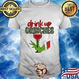 Merry christmas grinch drink up grinches leopard shirt