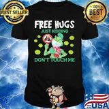Merry christmas grinch free hugs just kidding don't touch me covid-19 shirt