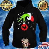 Merry christmas grinch holding chicken snows s Hoodie
