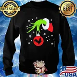 Merry christmas grinch holding chicken snows s Sweater