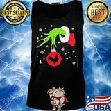 Merry christmas grinch holding chicken snows s Tank top