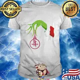 Merry christmas grinch holding houston rockets logo shirt