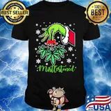 Merry christmas grinch holding mistlestoned weed shirt