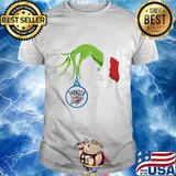 Merry christmas grinch holding oklahoma city thunder okc logo shirt