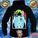 Merry christmas grinch holding skeleton s Hoodie