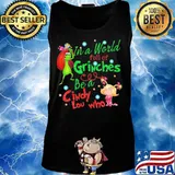 Merry christmas grinch in a world full of grinches be a cindy lou who s Tank top