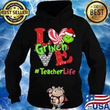 Merry christmas grinch love teacher life s Hoodie