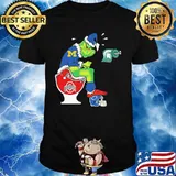 Merry christmas grinch ohio state buckeyes football toilet shirt
