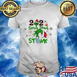Merry christmas grinch stink stank stunk mask toilet paper 2020 shirt
