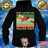Merry christmas grinch there's no tired like teacher tired vintage retro s Hoodie