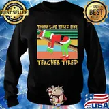 Merry christmas grinch there's no tired like teacher tired vintage retro s Sweater