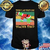 Merry christmas grinch there's no tired like teacher tired vintage retro shirt