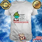 Merry christmas grinch wear mask i wouldn't touch you with a 39.5 foot pole social distancing shirt