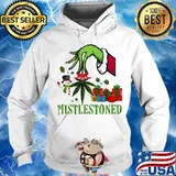 Merry christmas grinch weed mistlestoned s Hoodie