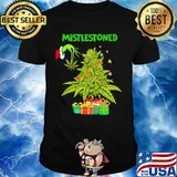 Merry christmas grinch weed mistlestoned shirt