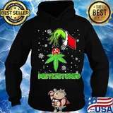Merry christmas grinch weed mistlestoned snow s Hoodie