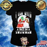 Merry christmas i can weld a dick on a snowman s Ladies tee