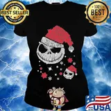 Merry christmas jack skellington santa diamond s Ladies tee
