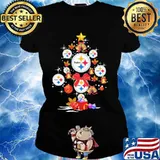 Merry christmas pittsburgh steelers bells s Ladies tee