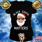Merry christmas santa black santa matters s Ladies tee