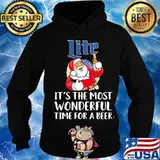 Merry christmas santa lite it's the most wonderful time for a beer s Hoodie