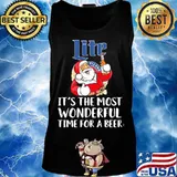 Merry christmas santa lite it's the most wonderful time for a beer s Tank top