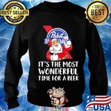 Merry christmas santa pabst blue ribbon it's the most wonderful time for a beer s Sweater