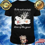 Merry christmas snoopy it's the most wonderful time of the year shirt