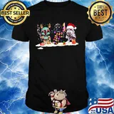 Merry christmas star wars darth vader lights snow shirt