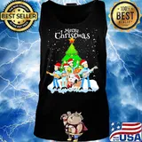 Merry christmas the peanuts band and snoopy s Tank top