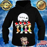 Merry christmas the peanuts band chibi abbey road s Hoodie