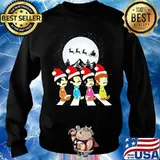 Merry christmas the peanuts band chibi abbey road s Sweater