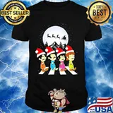 Merry christmas the peanuts band chibi abbey road shirt