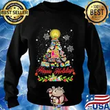 Merry christmas tree hippie holidays s Sweater