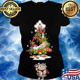 Merry christmas tree jesus s Ladies tee