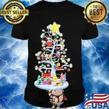 Merry christmas tree the peanuts characters star shirt