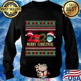 Merry christmas ugly sweater christmas 2020 santa face mask s Sweater