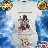 Merry christmas welcome to the jingle guitar s Ladies tee