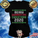 Merry Quarantine Christmas 2020 Shirt Ladies tee