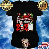 Merry quarantine christmas 2020 xmas pajamas family matching s Ladies tee