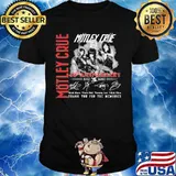 Motley crue 40th anniversary 1981 2021 thank you for the memories signatures shirt