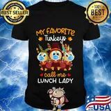 My favorite turkeys call me lunch lady turkey mask face shirt