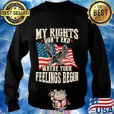 My Rights Don't End Where Your Feelings Begin Usa Flag Shirt Sweater