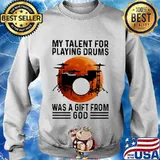 My Talent For Playing Drums Was A Gift From God Moon Blood Halloween Shirt Sweater