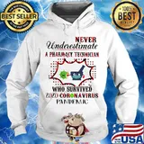 Never underestimate a pharmacy technician who survived 2020 coronavirus pandemic mask s Hoodie