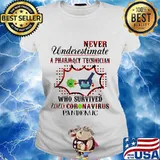 Never underestimate a pharmacy technician who survived 2020 coronavirus pandemic mask s Ladies tee