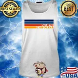 North Carolina Colorful 70s Style Retro Stripes Shirt Tank top