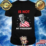 Not My President Biden Donald Trump 2020 Political American Flag Shirt