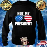 Not My President Sunglasses American Flag Joe Biden Political Shirt Sweater